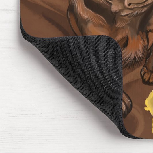 Schokolade Latte Labrador Mousepad (Ecke)