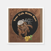 Schokolade Latte Labrador Serviette (Vorderseite)