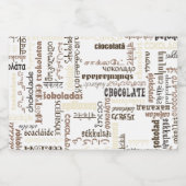 Schokolade Lebensmitteletikett (Einzelnes Label)