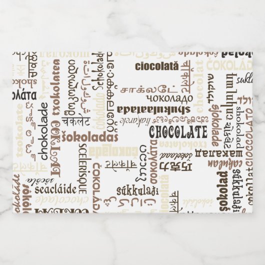 Schokolade Lebensmitteletikett (Einzelnes Label)