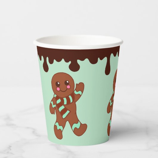 Schokolade-Lebkuchen-Papiertüten Pappbecher (Vorderseite)