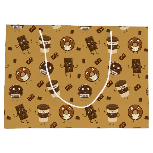 Schokolade Leckereien Geschenktasche Große Geschenktüte (Rückseite)