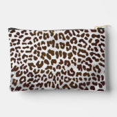 Schokolade Leopard Muster Zubehörtasche (Rückseite)