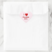 Schokolade Liebe Herz-Aufkleber (Tasche)