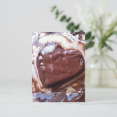 Schokolade Liebe Postkarte (Stehend Vorderseite)