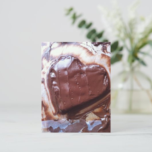 Schokolade Liebe Postkarte (Stehend Vorderseite)