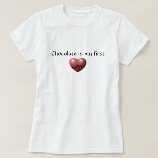 Schokolade Liebe T-Shirt (Design vorne)