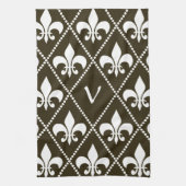 Schokolade Lilie mit Monogramm Handtuch (Vertikal)