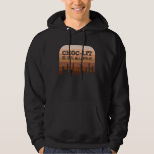 Schokolade lit Schokolade 100 Melanin Hautfarbe Af Hoodie