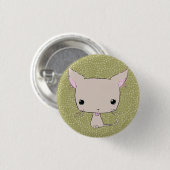 Schokolade lolkitty (limegreen Punktdruck) Button (Vorne & Hinten)