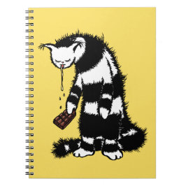 Schokolade Lover Funny Weird Cat Notizblock