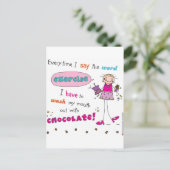 Schokolade Lover Postkarte (Stehend Vorderseite)