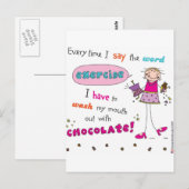 Schokolade Lover Postkarte (Vorne/Hinten)