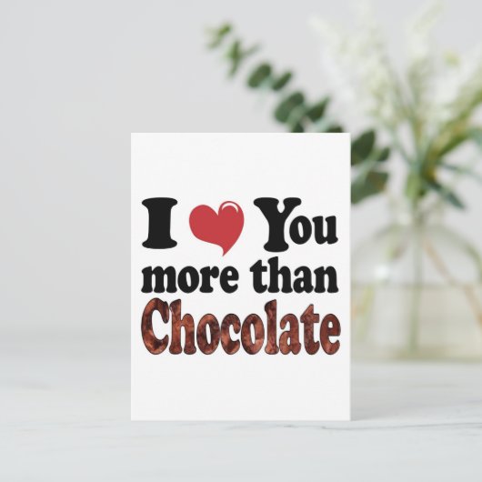 Schokolade Lover Postkarte (Stehend Vorderseite)