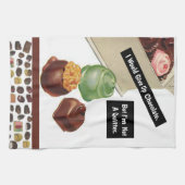 Schokolade Lover Vintag Funny Sarcastic Geschirrtuch (Horizontal)