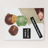 Schokolade Lover Vintag Funny Sarcastic Puzzle (Horizontal)