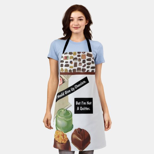 Schokolade Lover Vintag Funny Sarcastic Schürze (Getragen)