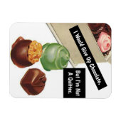 Schokolade Lover Vintage Karte Magnet (Horizontal)