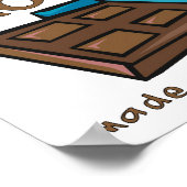 Schokolade machte meine Kleidung Shrink Funny Post Poster (Ecke)