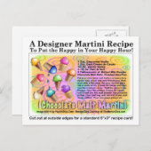 Schokolade Malz Eiscreme Martini Rezept Postkarte (Vorne/Hinten)