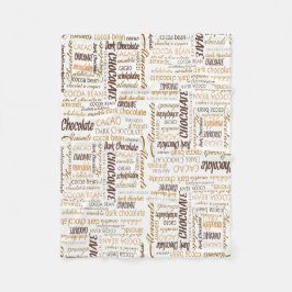 Schokolade, Mandeln und dunkle Fleecedecke