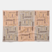 Schokolade, Mandeln und dunkle Schokolade Geschirrtuch (Horizontal)