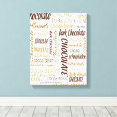 Schokolade, Mandeln und dunkle Schokolade Leinwanddruck (Insitu (Holzboden))