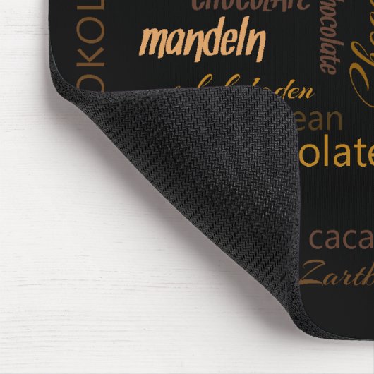 Schokolade, Mandeln und dunkle Schokolade Mousepad (Ecke)
