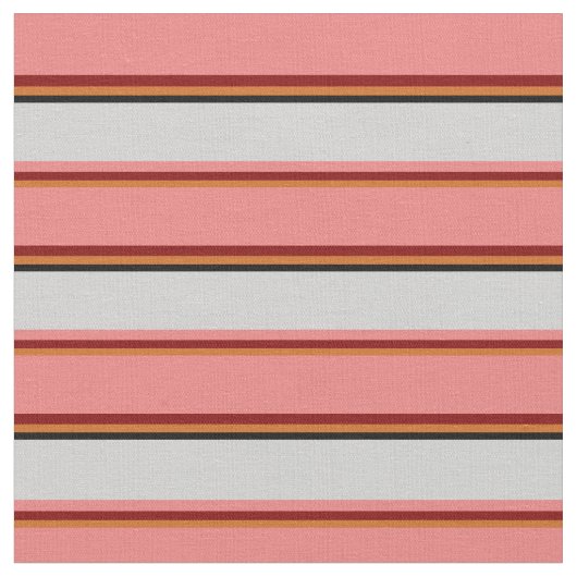 Schokolade, Maroon, Light Coral, Light Grau & Blac Stoff (Nahaufnahme)