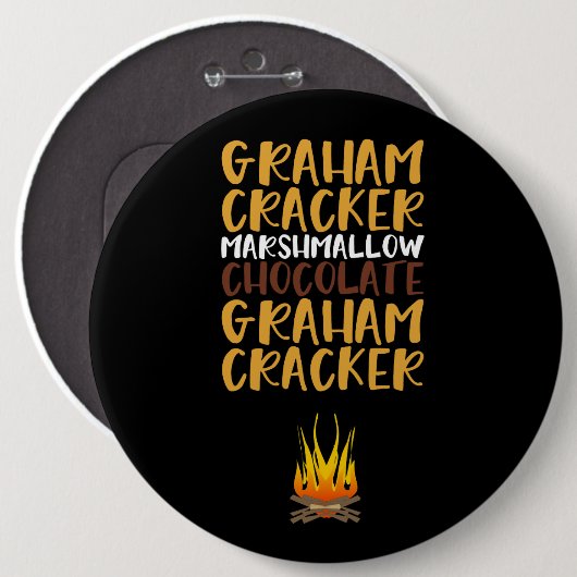 Schokolade, Marshmallow und Graham Crackers Button (Vorne & Hinten)