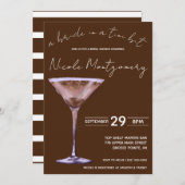 Schokolade Martini, Bridge in a Tini Bit, Bridal Einladung (Vorne/Hinten)