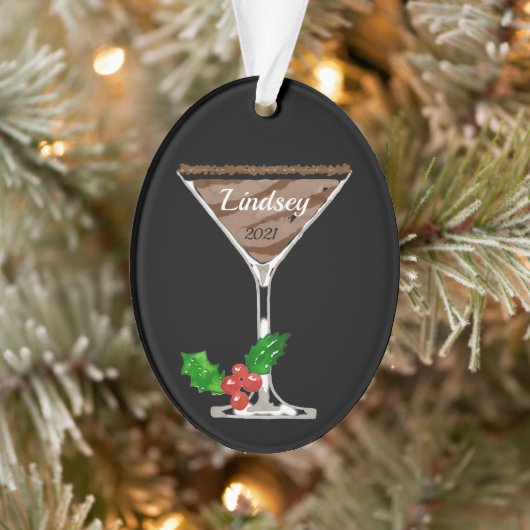 Schokolade Martini Personalisiertes Ornament (Baum)