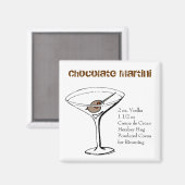 Schokolade Martini Rezept Magnet (Vorderseite/Rückseite)