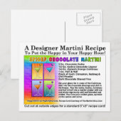 Schokolade Martini Rezept Postkarte (Vorne/Hinten)