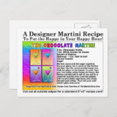 Schokolade Martini Rezept Postkarte (Vorne/Hinten)