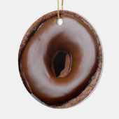 Schokolade Mattiert Donut Personalisiert Keramik Ornament (Links)