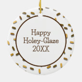 Schokolade Mattiert Donut Personalisiert Keramik Ornament (Hinten)