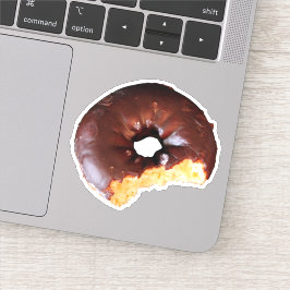 Schokolade, Mattiert-gelber Kuchen Donut Fotografi Aufkleber