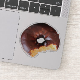 Schokolade, Mattiert-gelber Kuchen Donut Fotografi Aufkleber