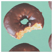 Schokolade, Mattiert-Gelbkuchen Donut auf Minzgrün