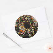 Schokolade Mattiert und Sprinklen Donut Aufkleber (Umschlag)