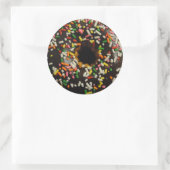 Schokolade Mattiert und Sprinklen Donut Aufkleber (Tasche)