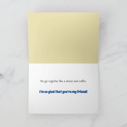 Schokolade Mattierte Donut & Coffe Tasse Tanz: Karte (Innenseite)