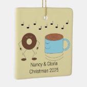 Schokolade Mattierte Donut & Kaffee Tasse Tanzen: Keramikornament (Rechts)