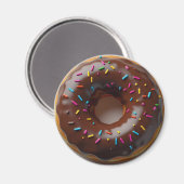 Schokolade Mattierte Donuts mit Sprinklen Magnet (Vorderseite/Rückseite)