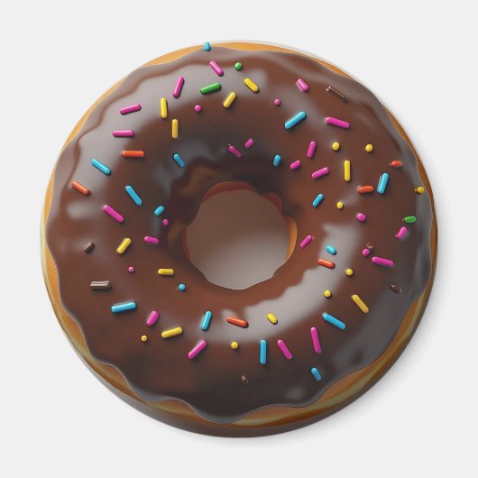 Schokolade Mattierte Donuts mit Sprinklen Magnet (Vorne)