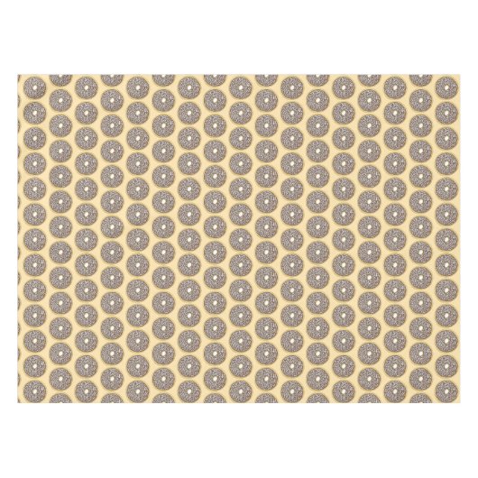 Schokolade Mattierte Kokosnuss Glazed Cake Donut Tischdecke (Vorderseite (Horizontal))