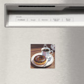 Schokolade, Mattierter Donut und Kaffee Magnet (In Situ (Geschirrspüler))