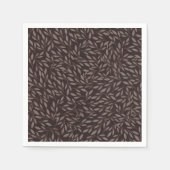 Schokolade Mauve Pink Blätter Botanische Hochzeit Serviette (Vorderseite)