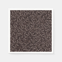 Schokolade Mauve Pink Blätter Botanische Hochzeit Serviette